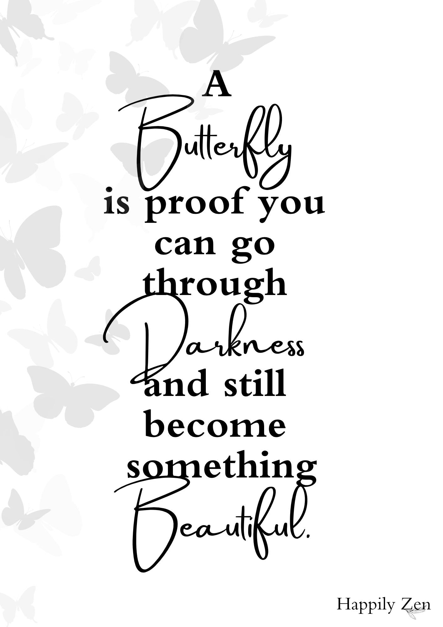 A butterfly is proof...Digital Download-Happily Zen