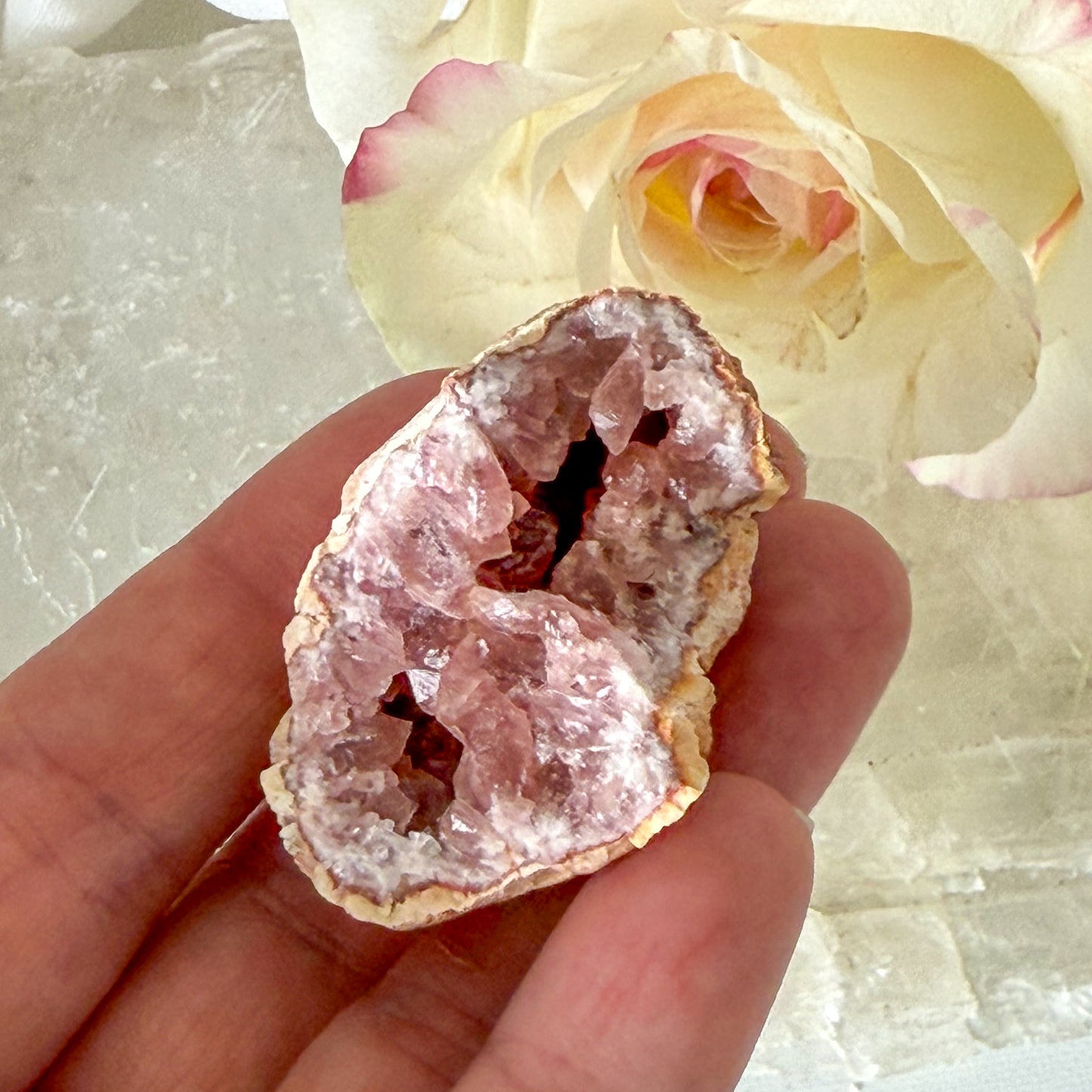 Pink Amethyst Cluster #1044-Happily Zen