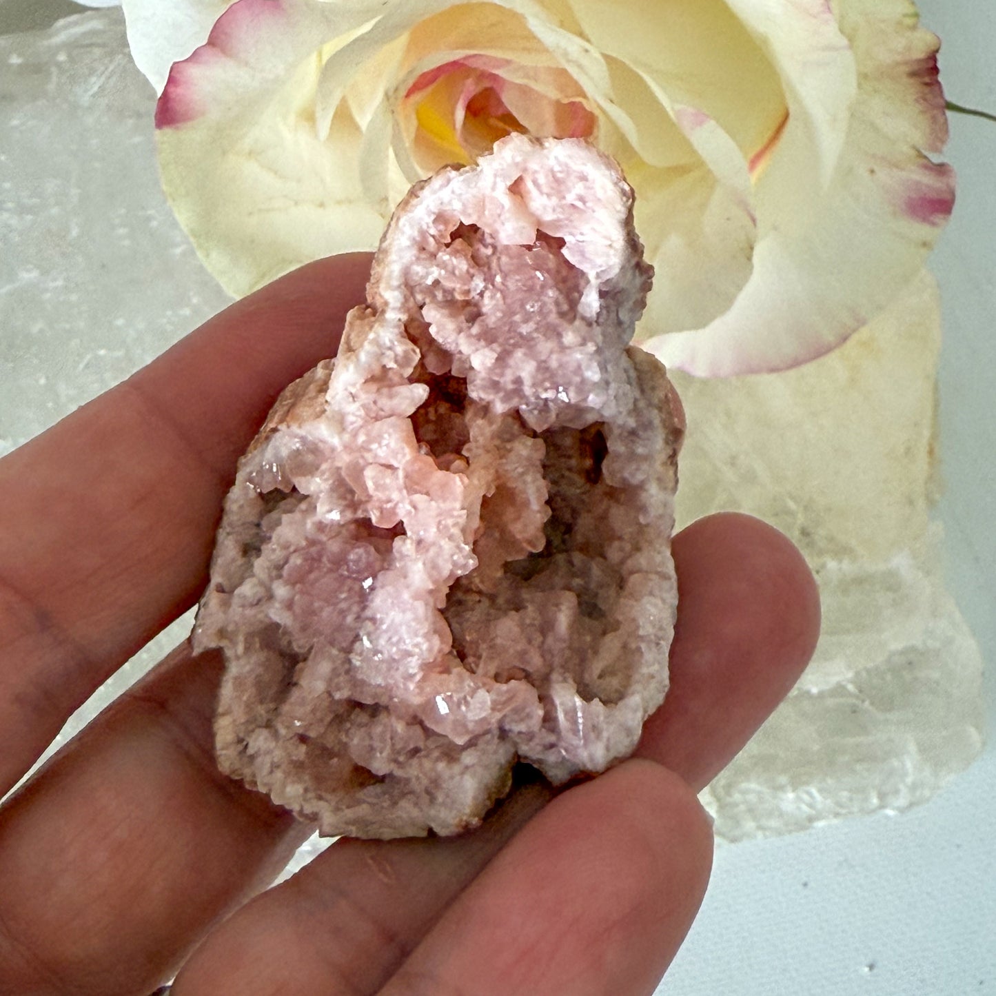 Pink Amethyst Cluster #1045-Happily Zen
