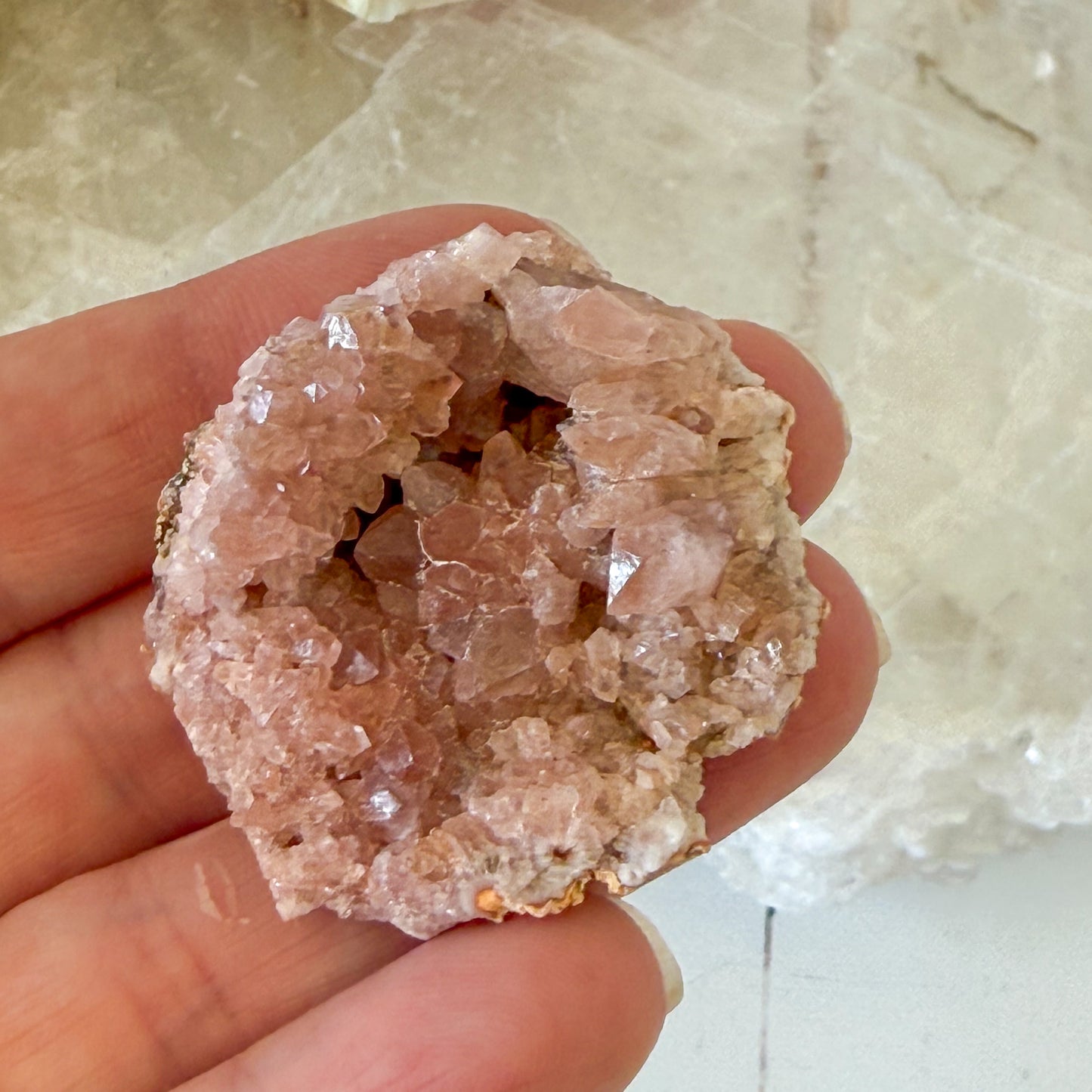 Pink Amethyst Cluster #1046-Happily Zen