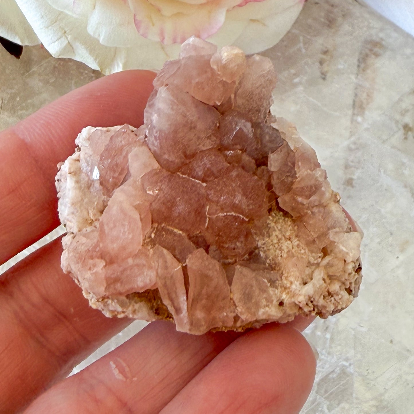 Pink Amethyst Cluster #1048-Happily Zen