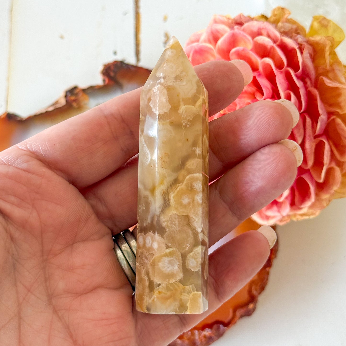Flower Agate Tower #1105