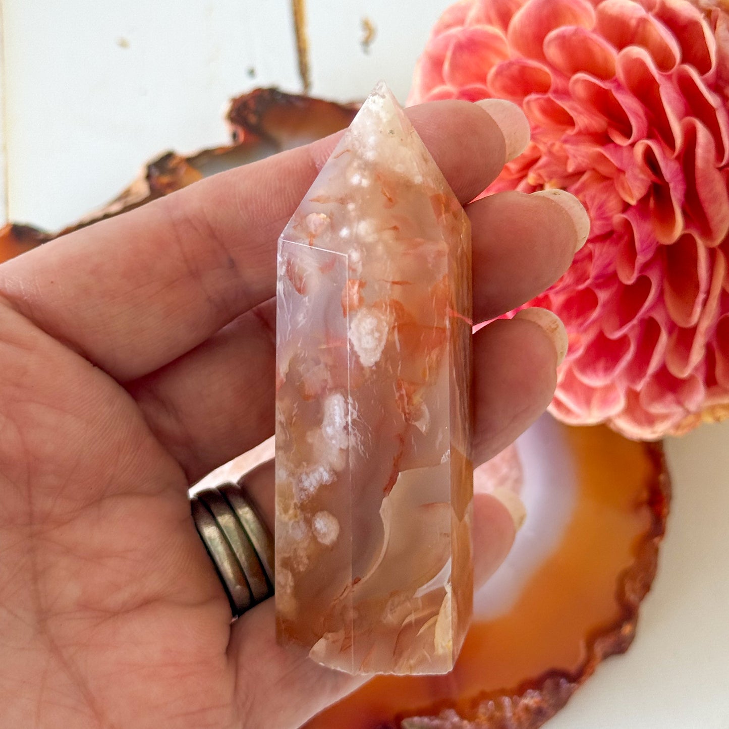 Flower Agate Tower #1106