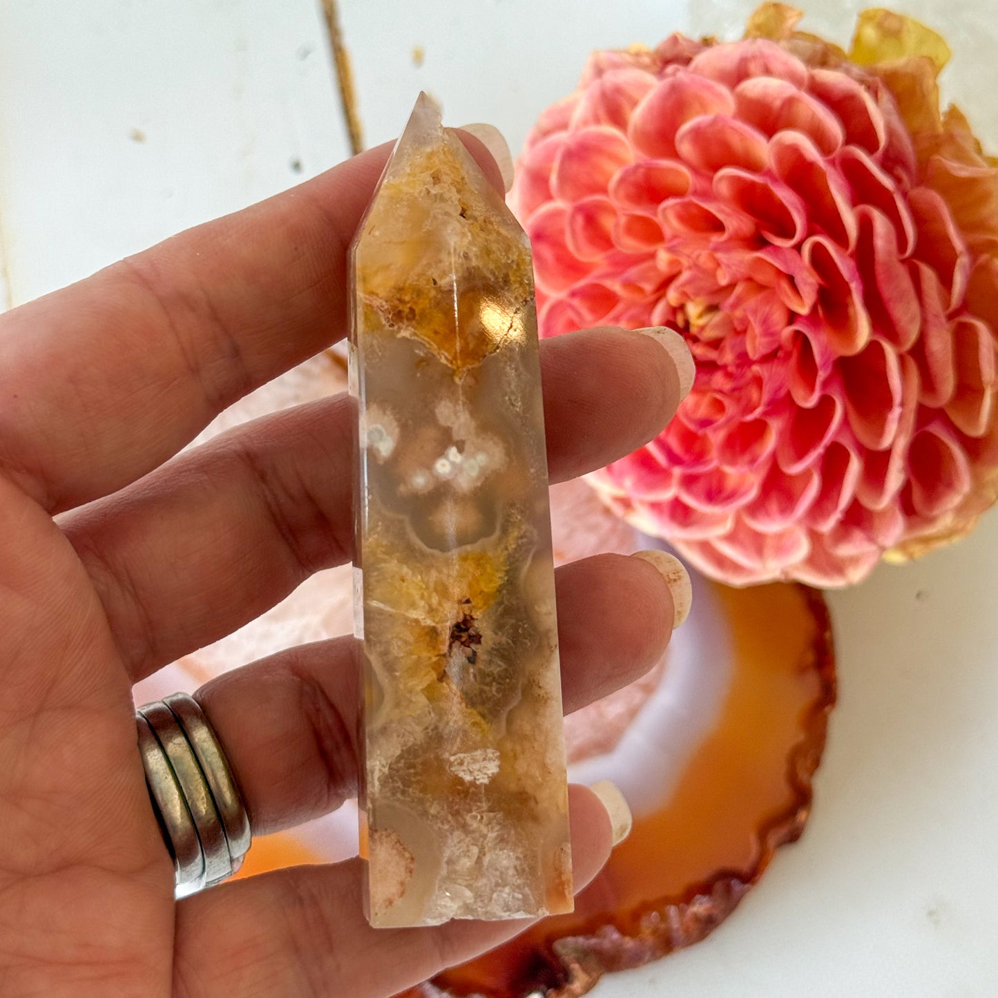 Flower Agate Tower #1107