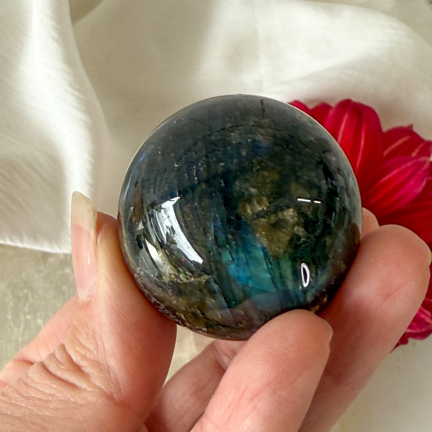 Labradorite Sphere #1181-Happily Zen
