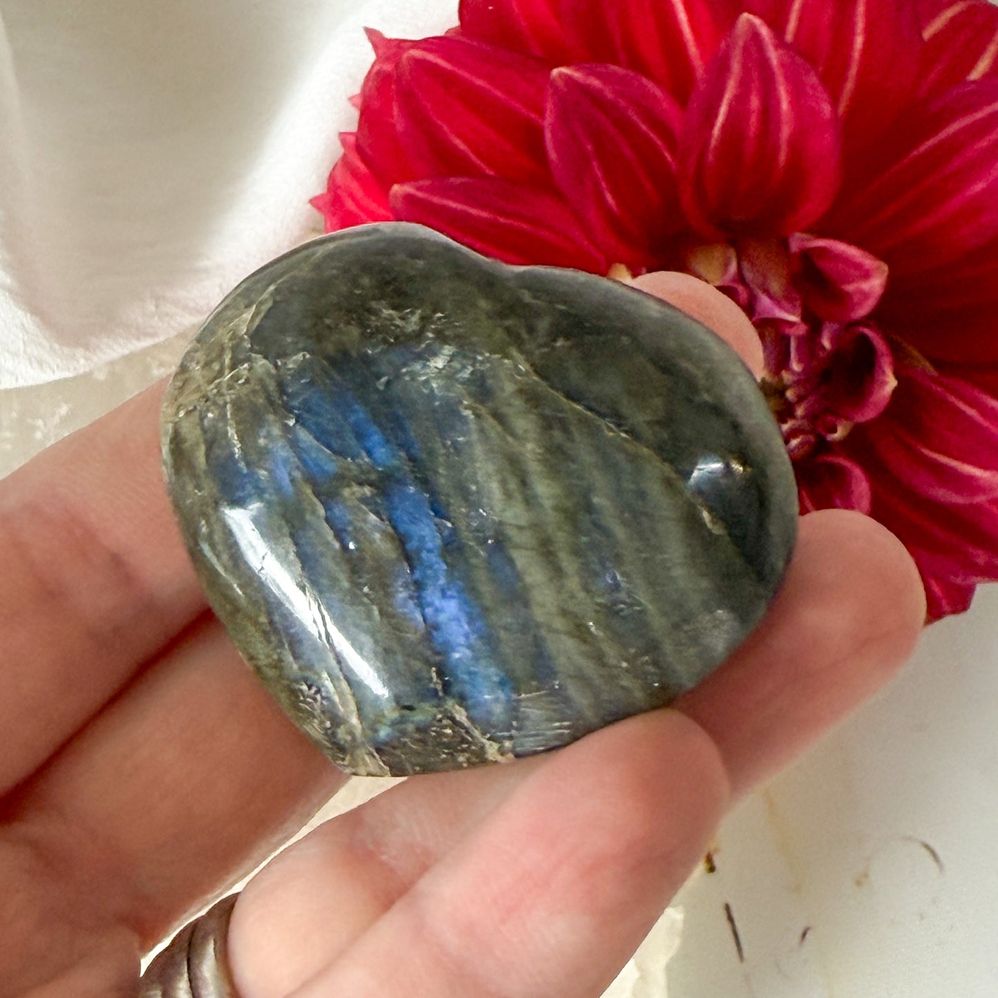 Labradorite Heart #1173-Happily Zen