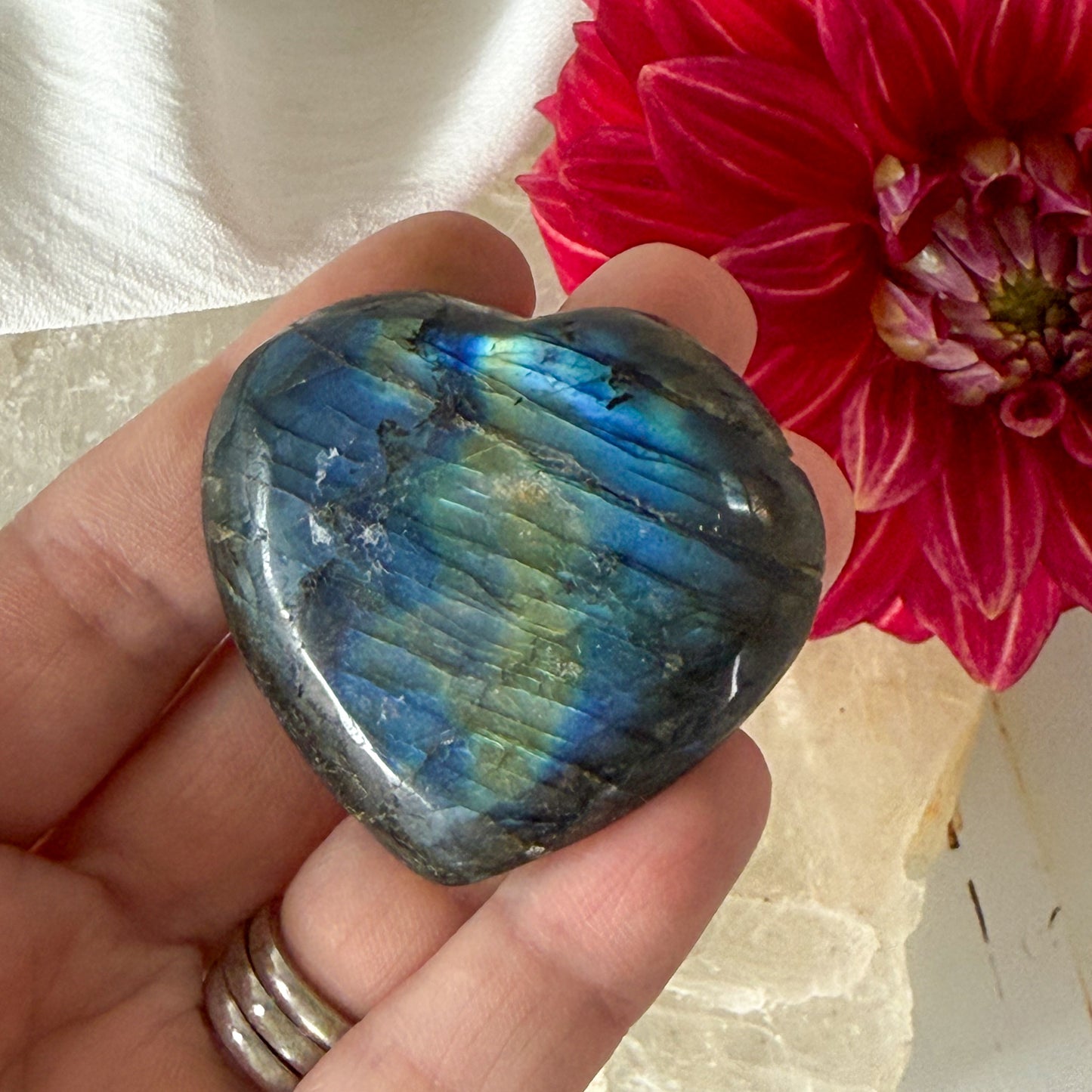 Labradorite Heart #1176-Happily Zen