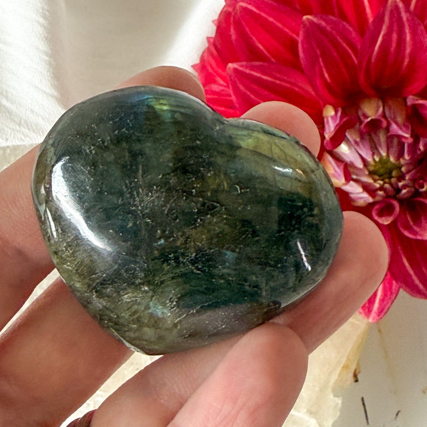 Labradorite Heart #1177-Happily Zen