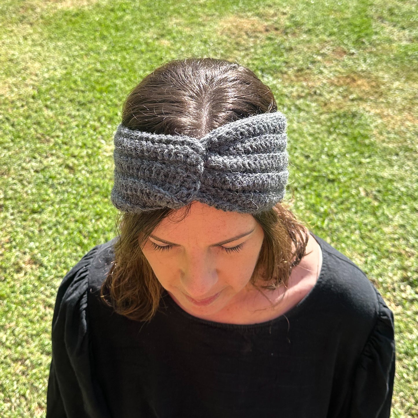 Pure Wool Crochet Headband #1054-Happily Zen