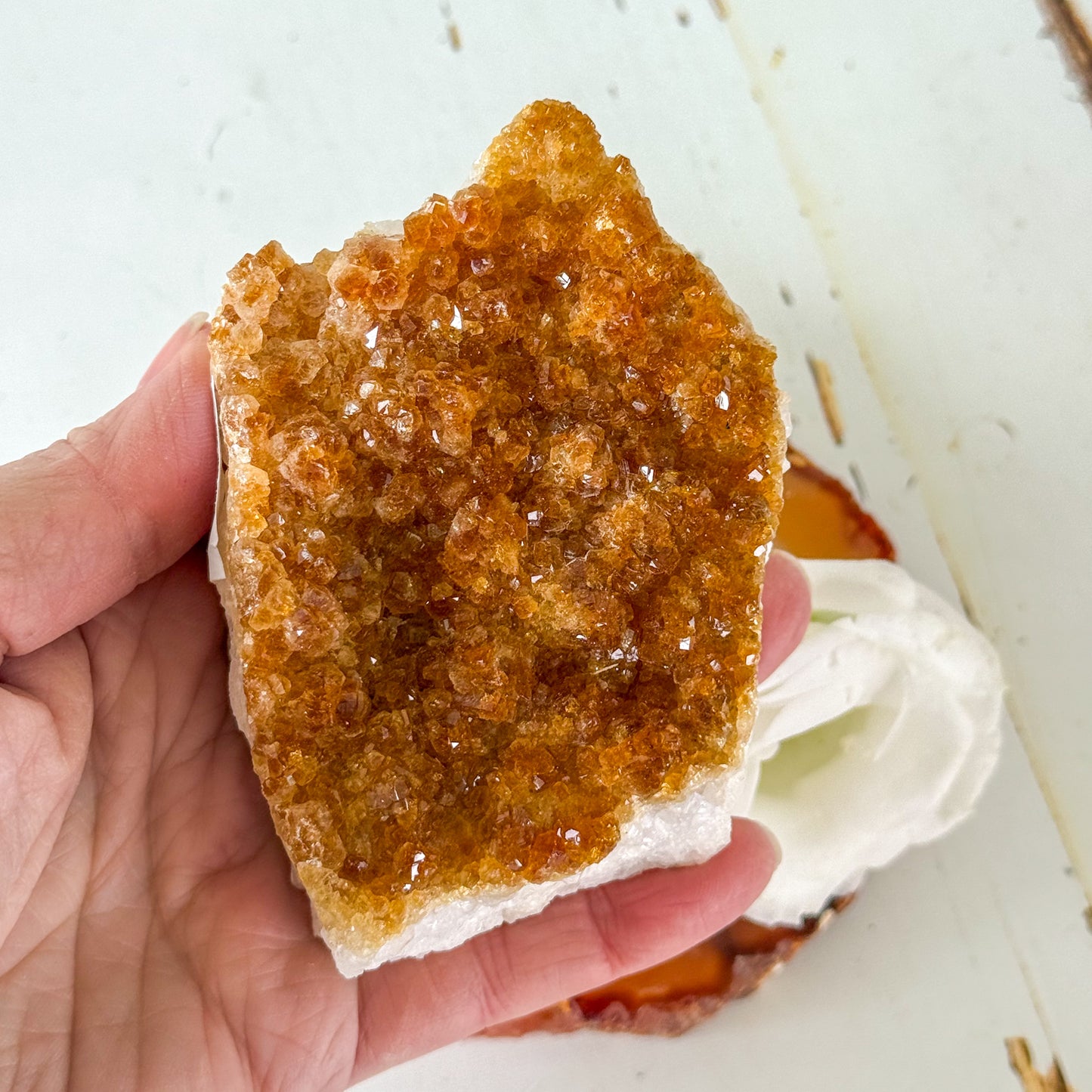 Citrine Cluster #1266-Happily Zen