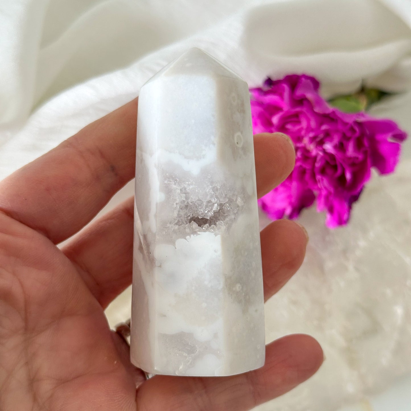 Snow Agate Tower #1020-Happily Zen