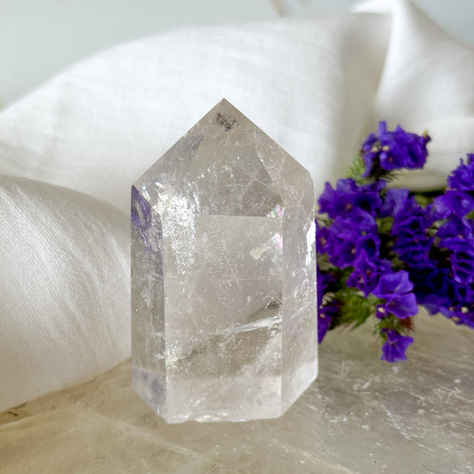 Clear Quartz Tower #1015-Happily Zen