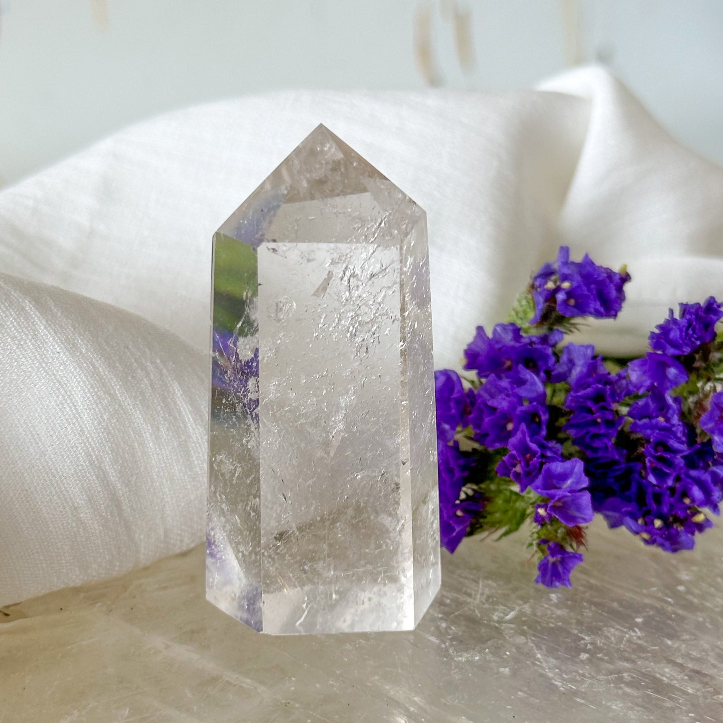 Clear Quartz Tower #1016-Happily Zen