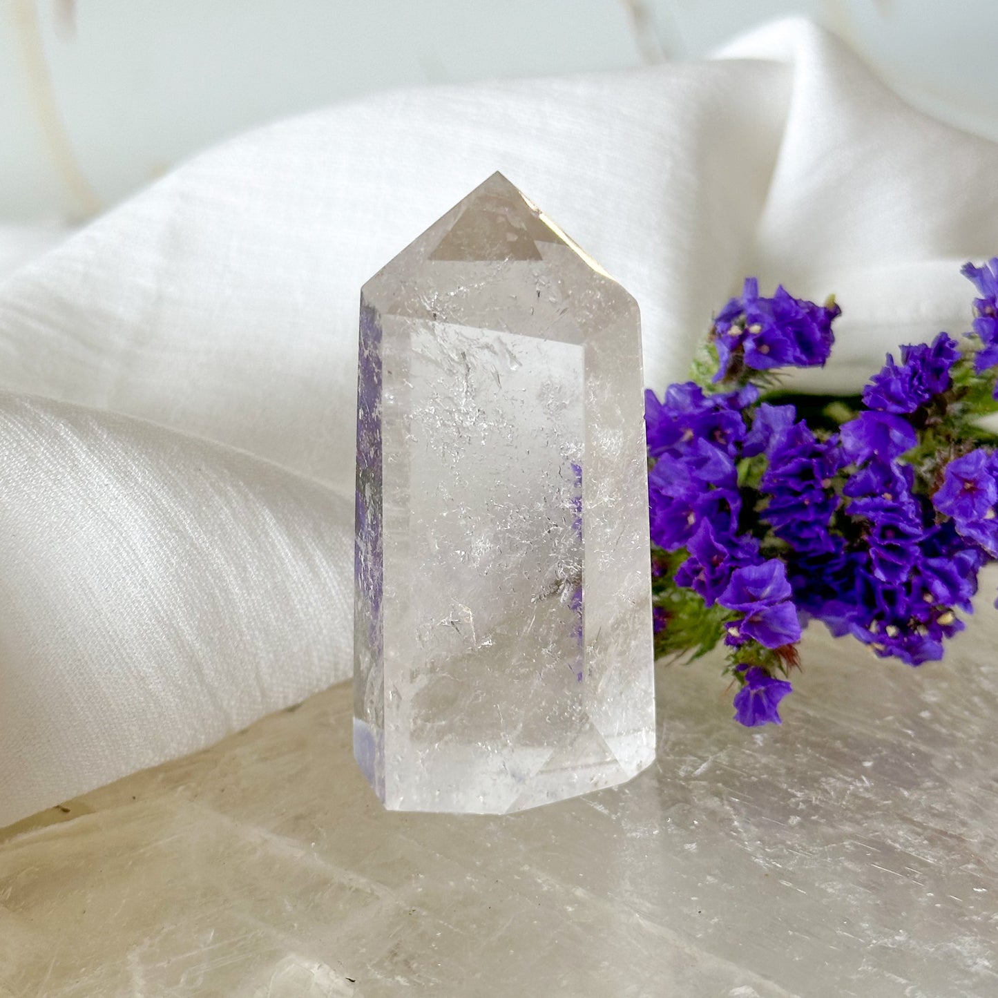 Clear Quartz Tower #1016-Happily Zen