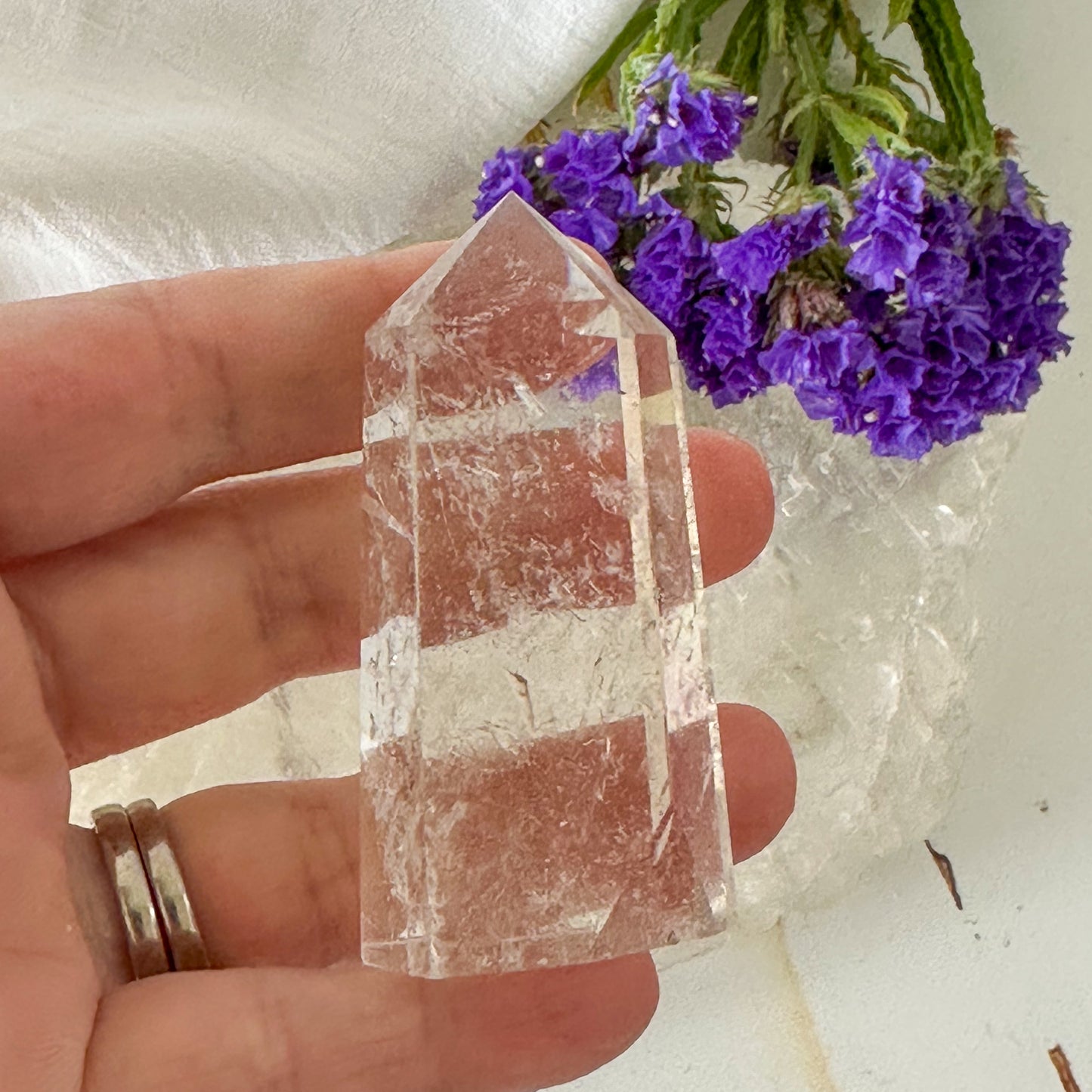 Clear Quartz Tower #1016-Happily Zen