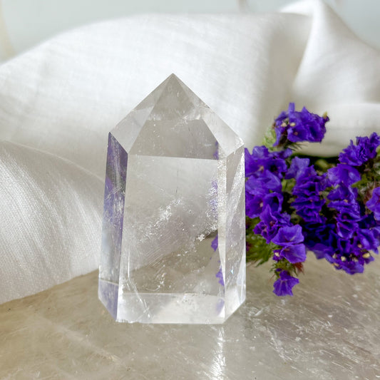 Clear Quartz Tower #1017-Happily Zen