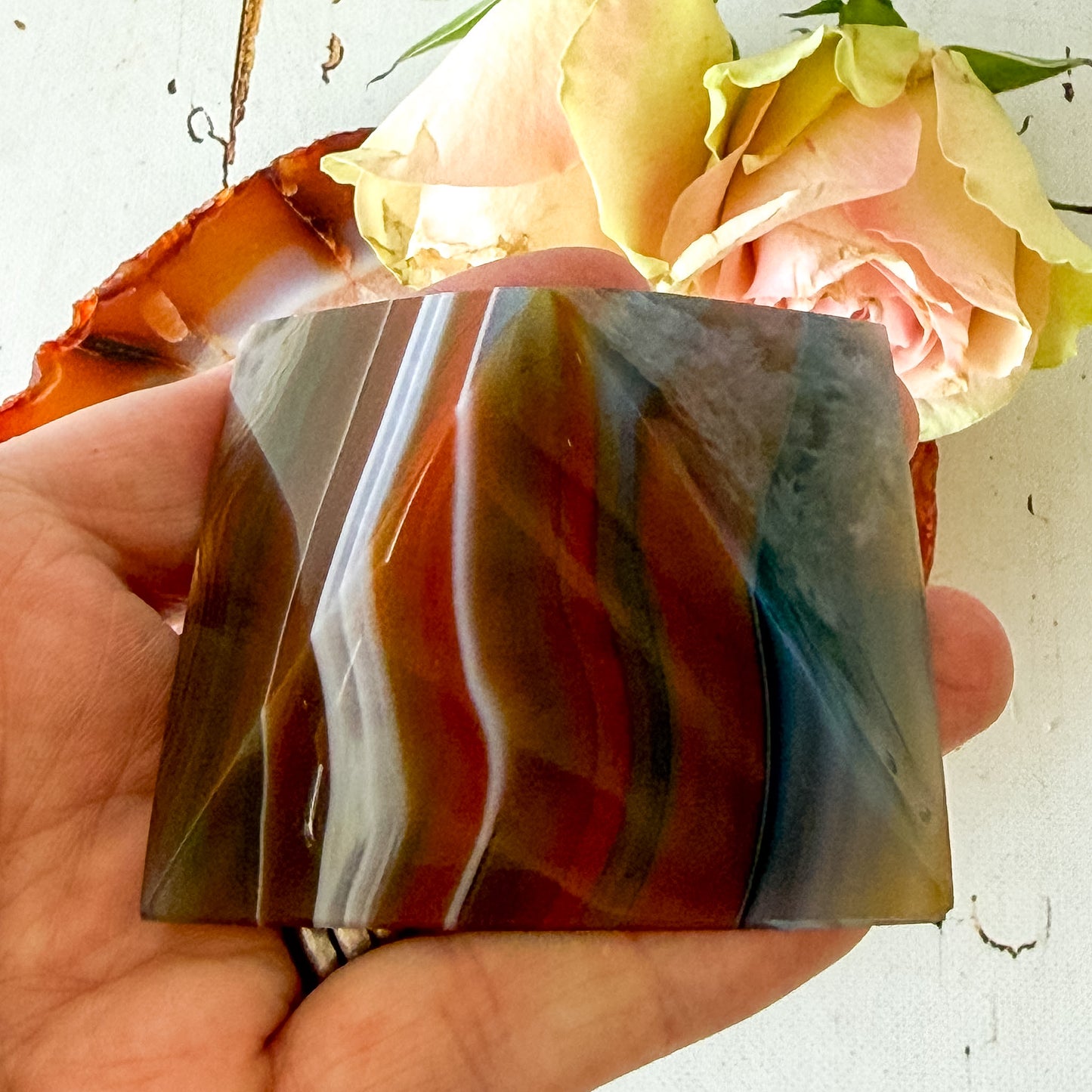 Red Agate Pyramid #1383