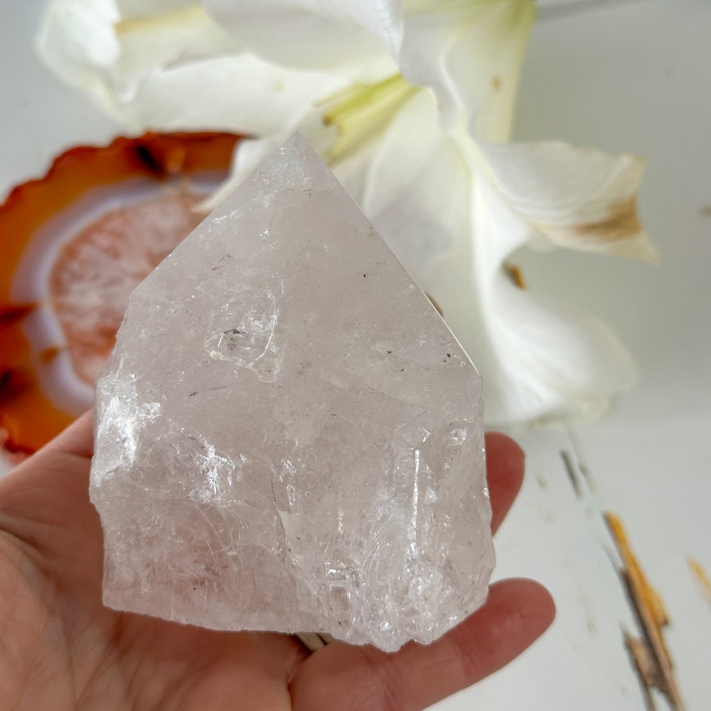Clear Quartz Point #1025-Happily Zen
