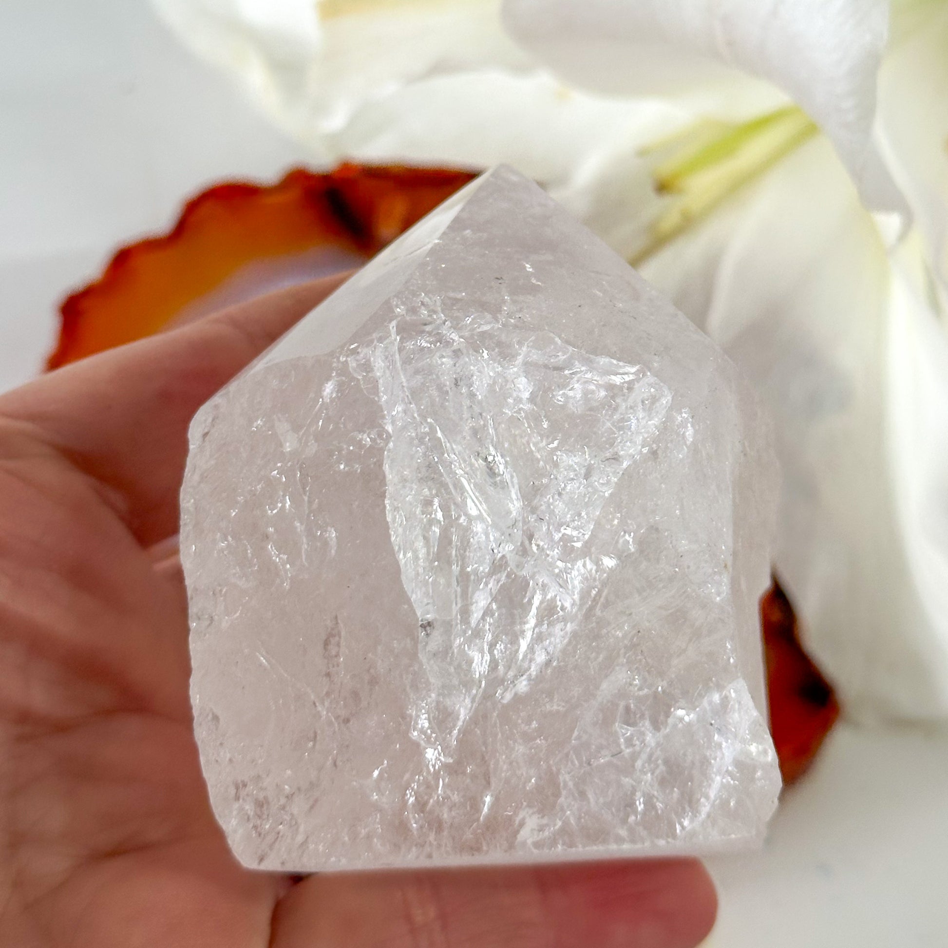 Clear Quartz Point #1026-Happily Zen