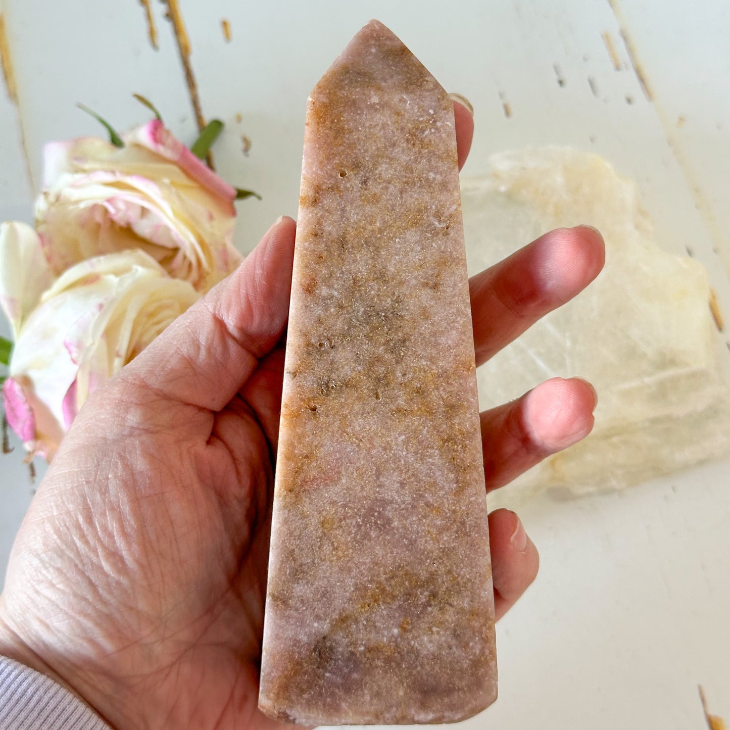 Pink Amethyst Tower #1027-Happily Zen