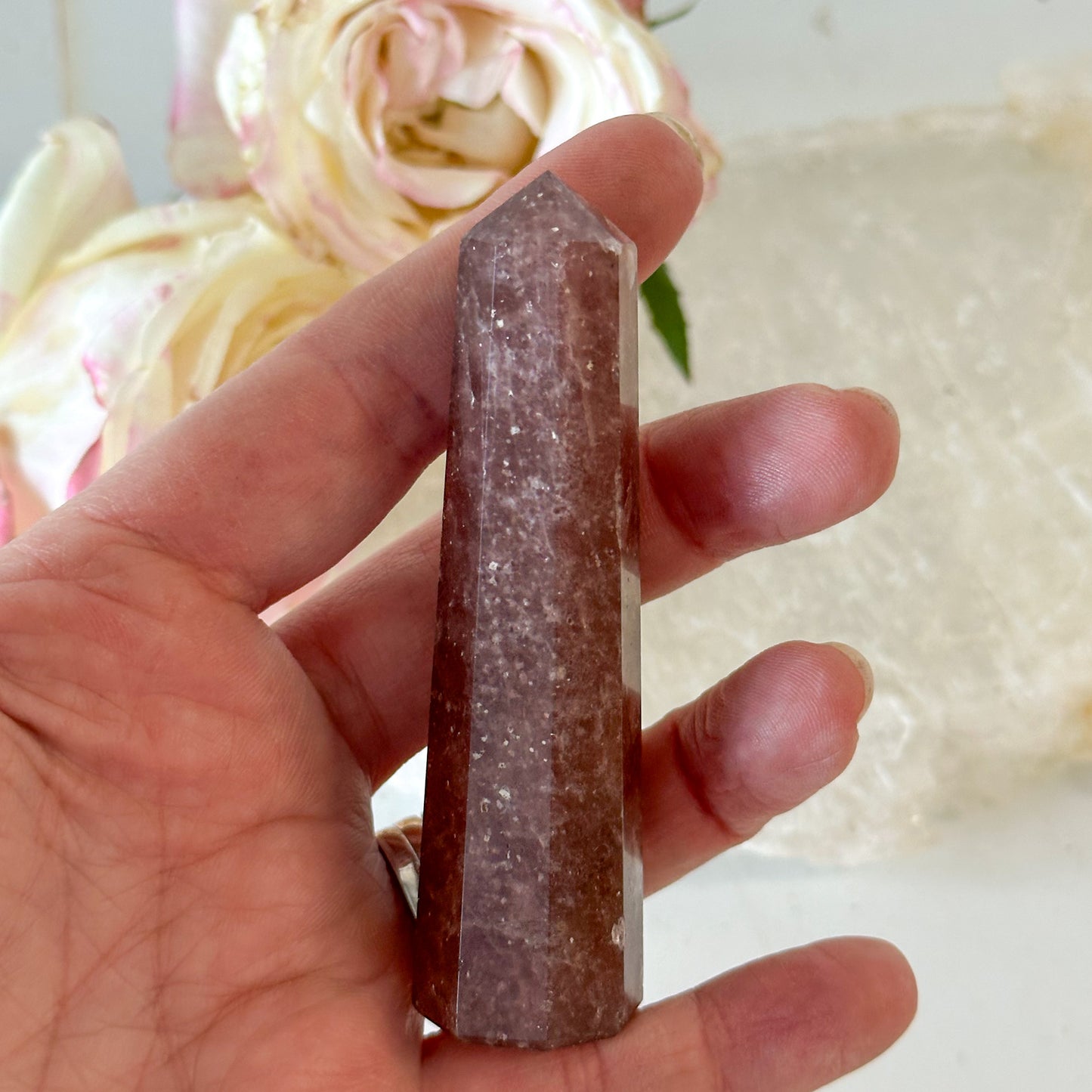 Strawberry Quartz Tower #1032-Happily Zen