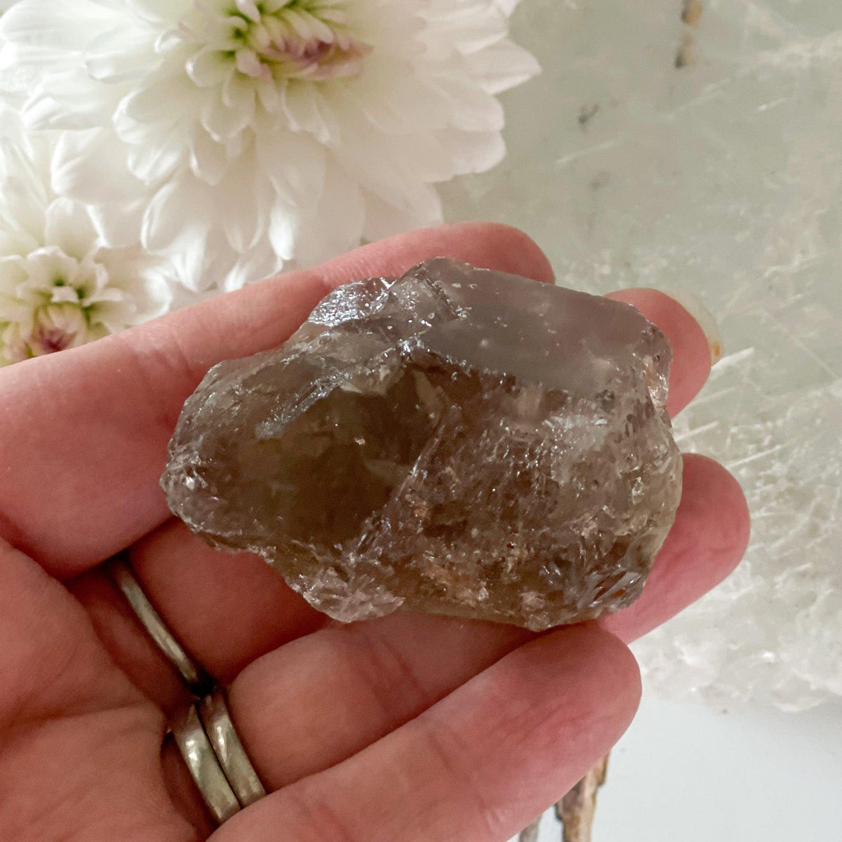 Raw Smokey Quartz #343-Happily Zen