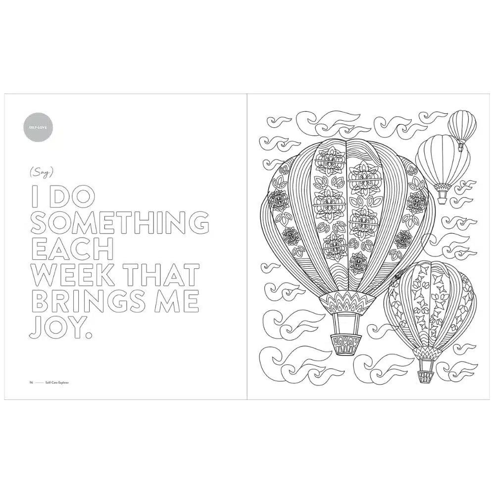Self-Care Colouring and Activity Book #1148-Happily Zen
