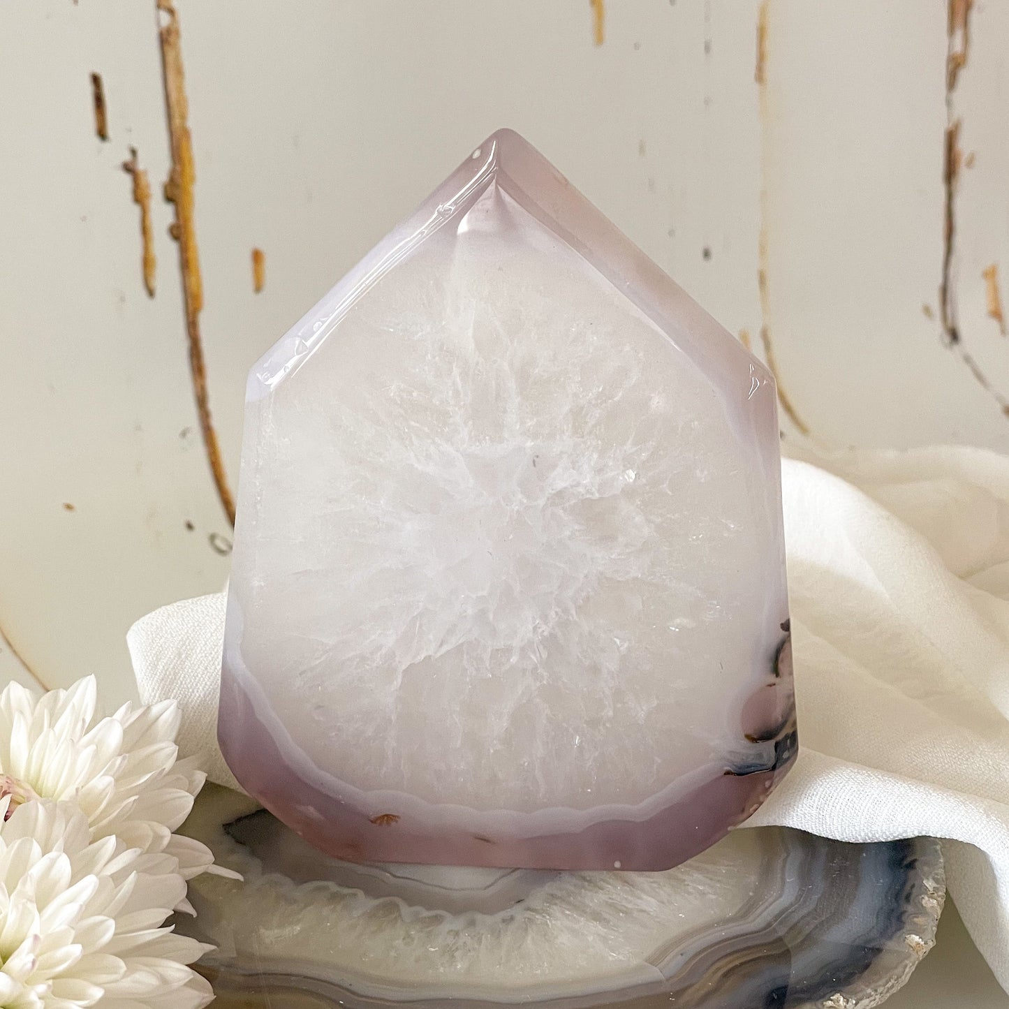 Agate Druzy Point #3-Happily Zen