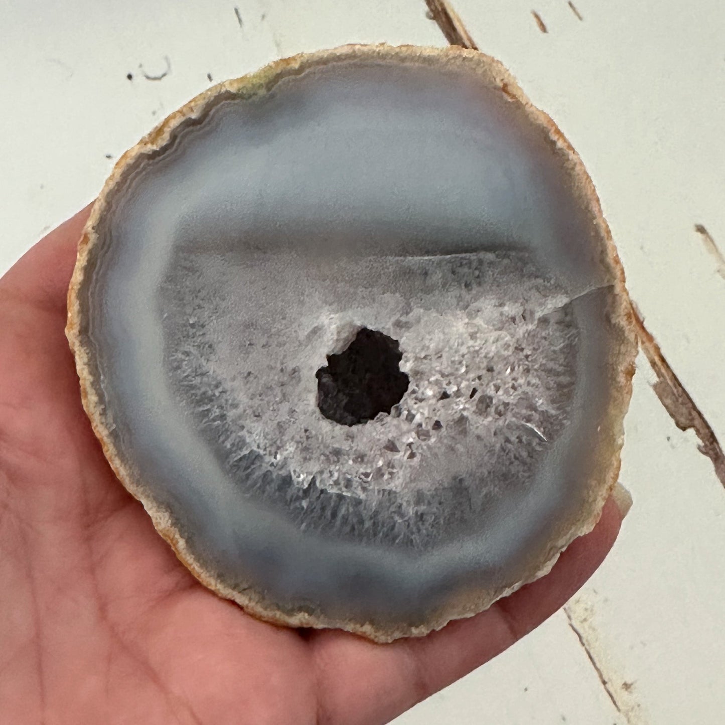 Agate Geode Slice #659-Happily Zen