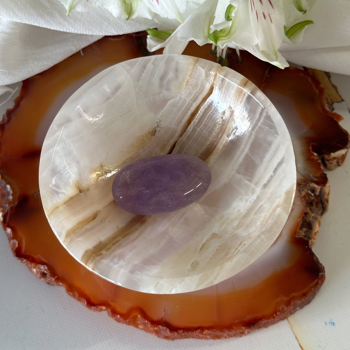 Amber Onyx Bowl #840-Happily Zen