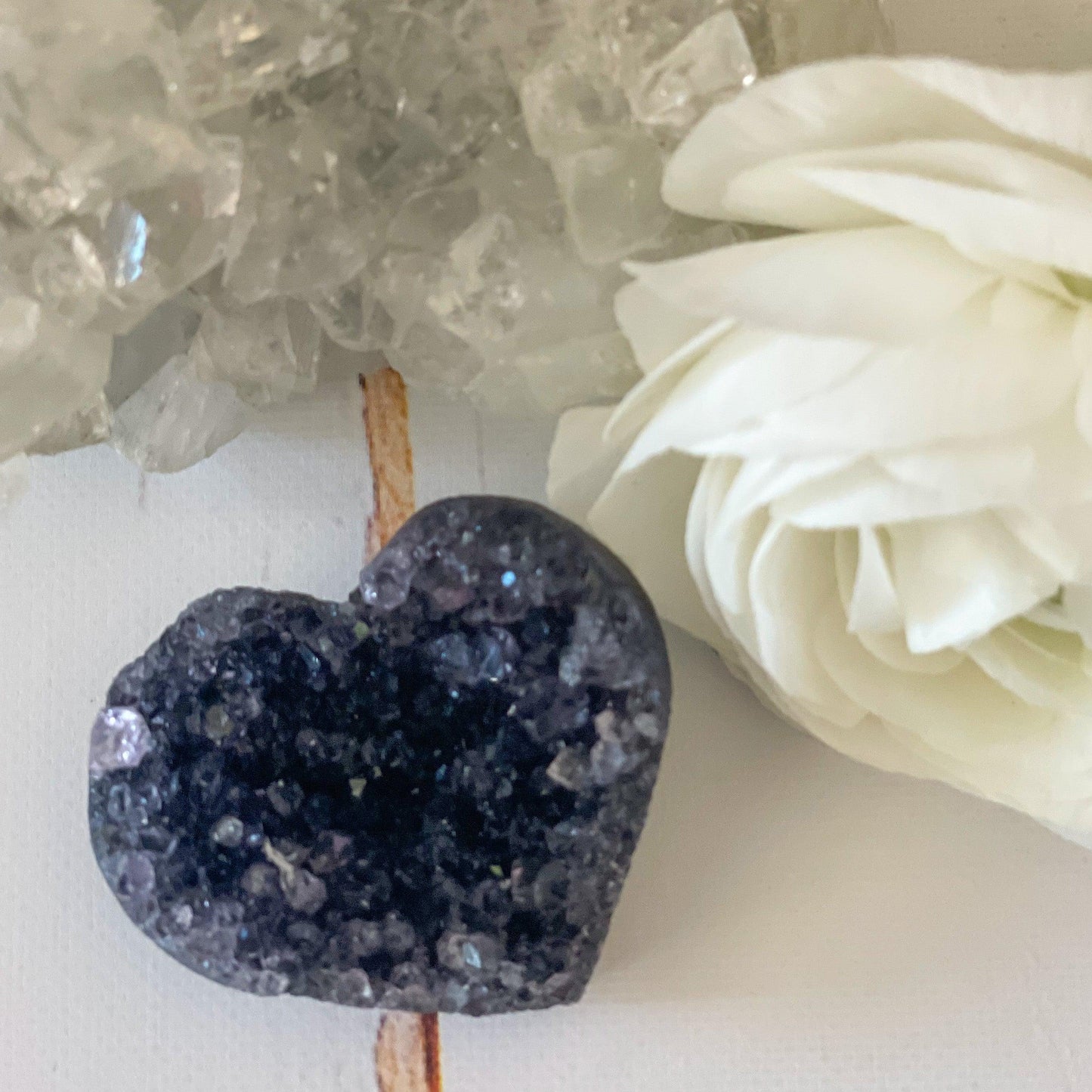 Amethyst Heart Geode #24-Happily Zen
