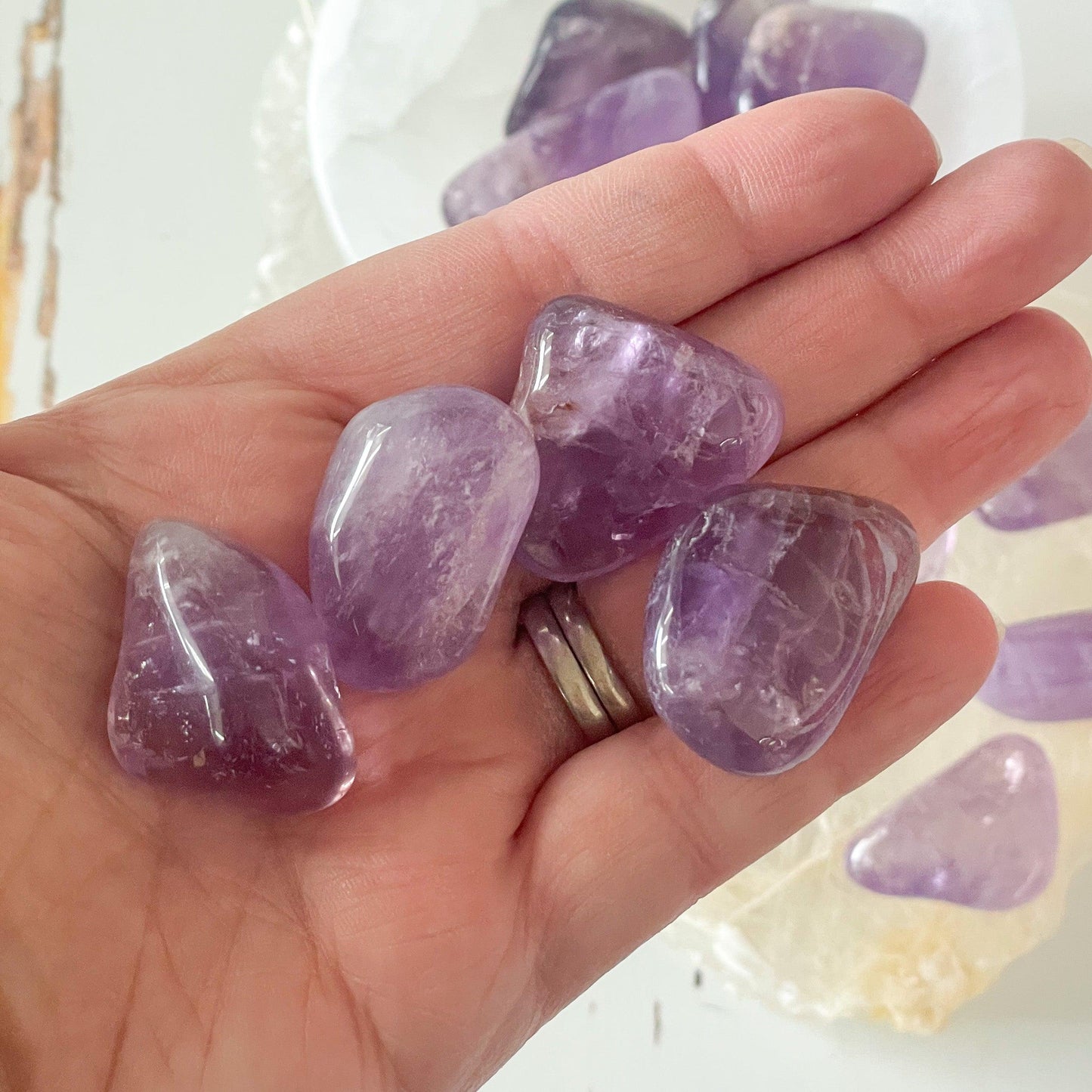 Amethyst Tumble Stone-Happily Zen