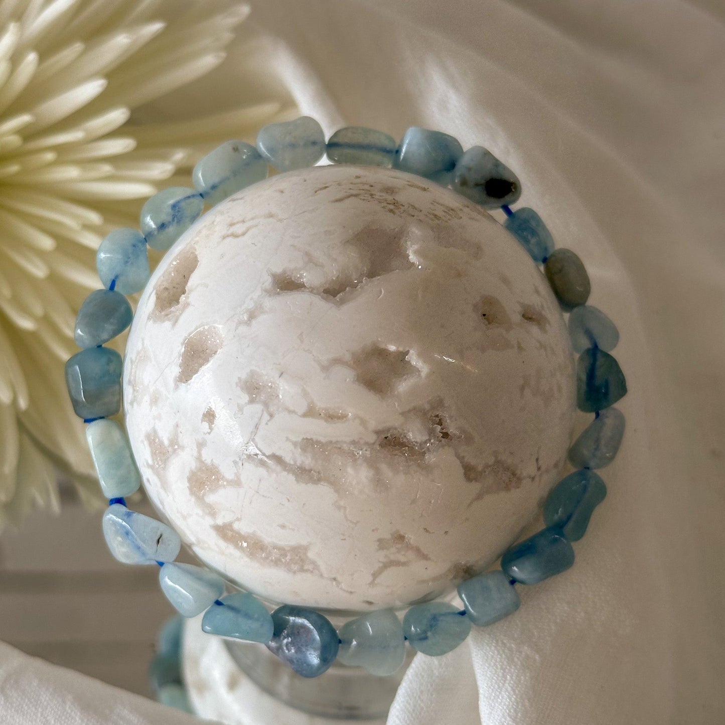 Blue Aventurine Pebble Bracelet-Happily Zen