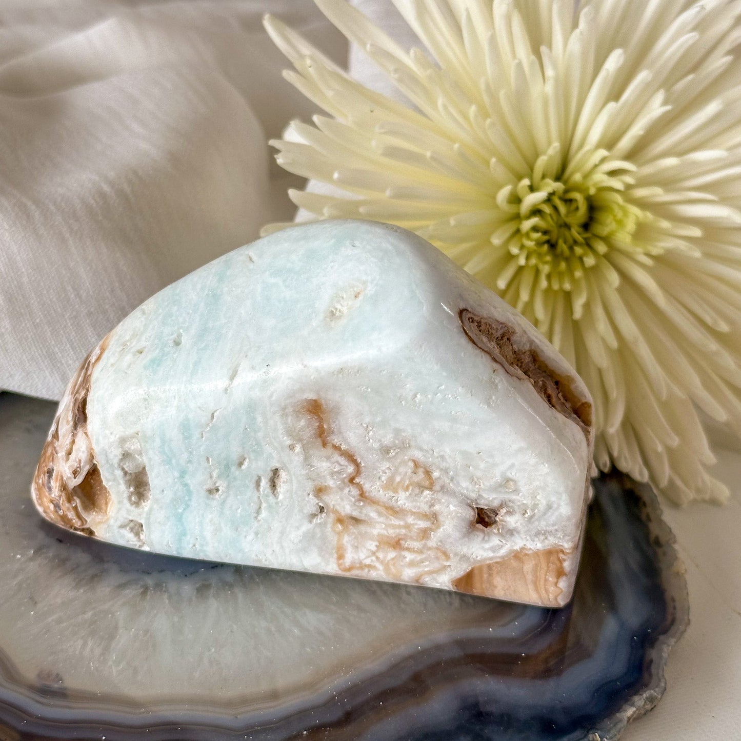 Caribbean Calcite Freeform #705-Happily Zen