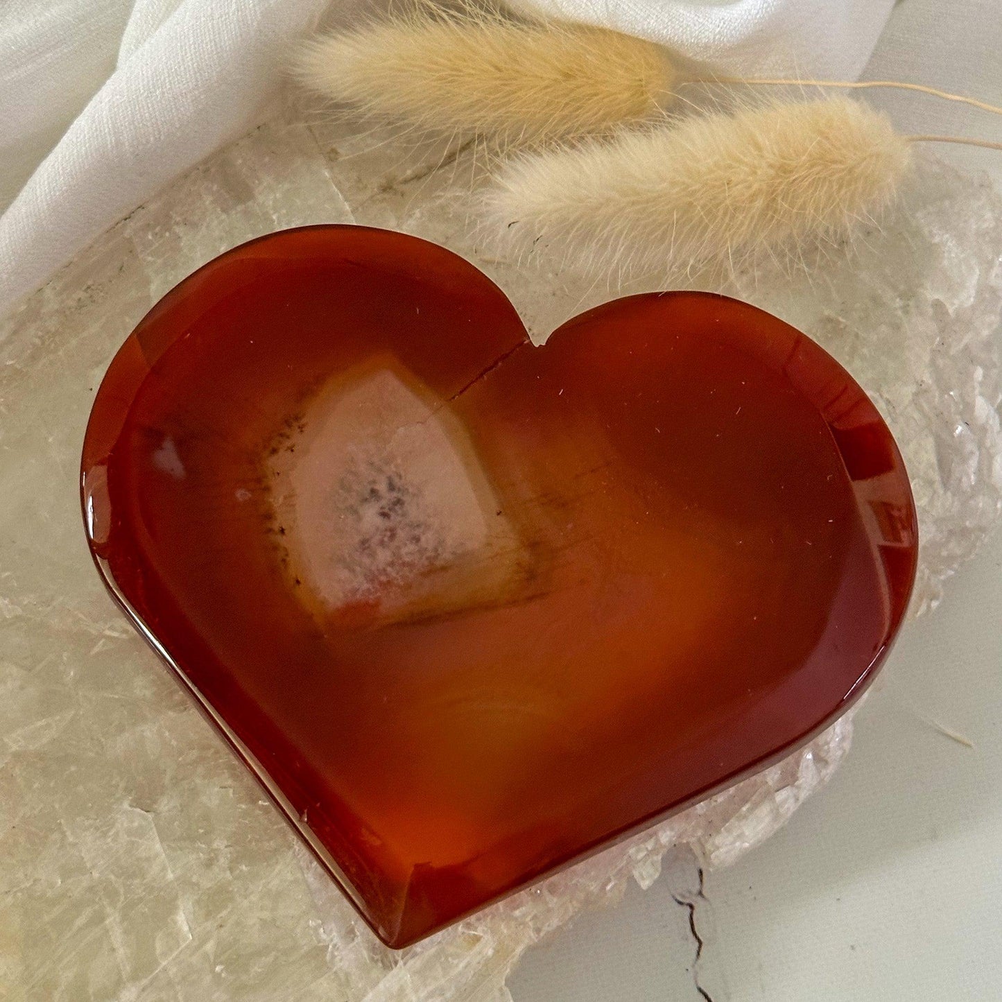 Carnelian Druzy Heart #668-Happily Zen