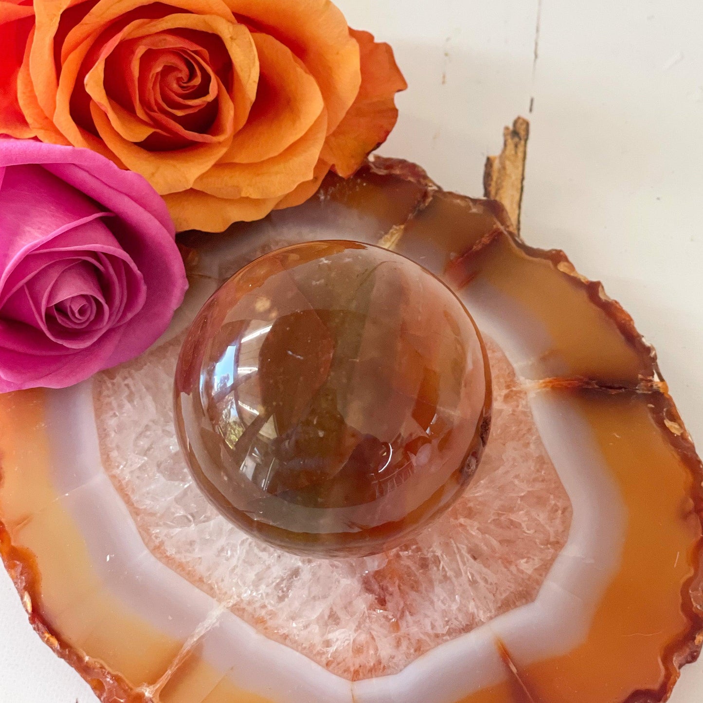 Carnelian Sphere #57-Happily Zen