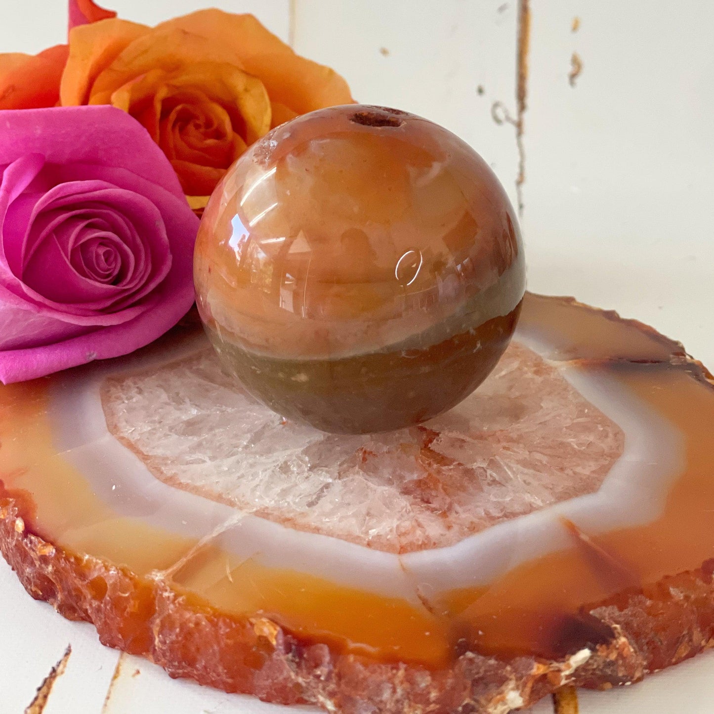Carnelian Sphere #57-Happily Zen