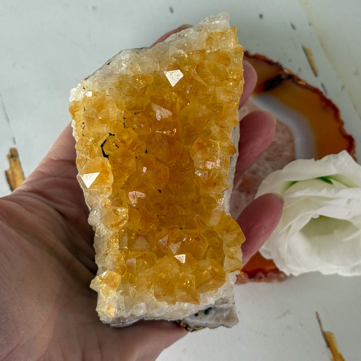 Citrine Cluster #1263-Happily Zen
