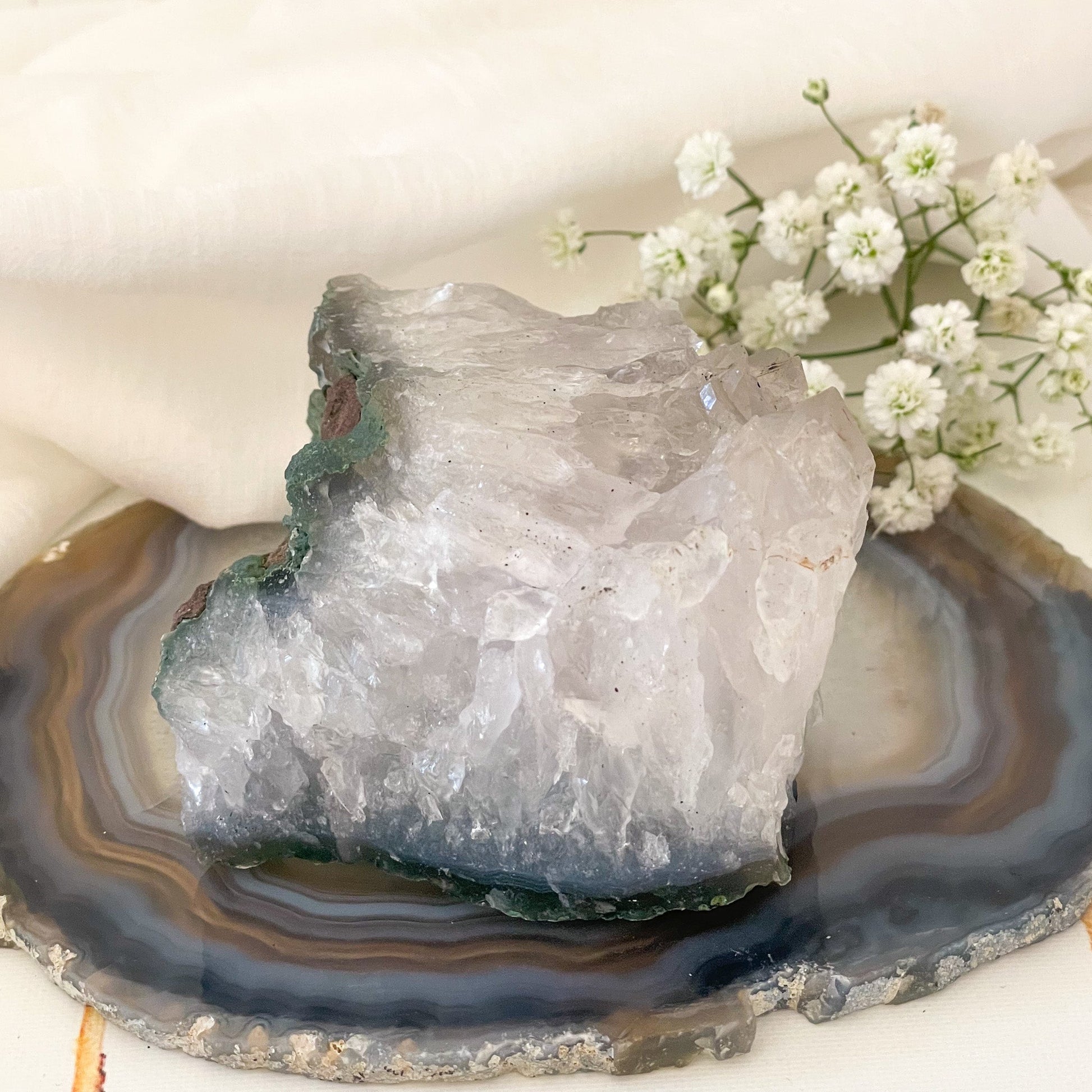 Clear Quartz Cluster #569-Happily Zen