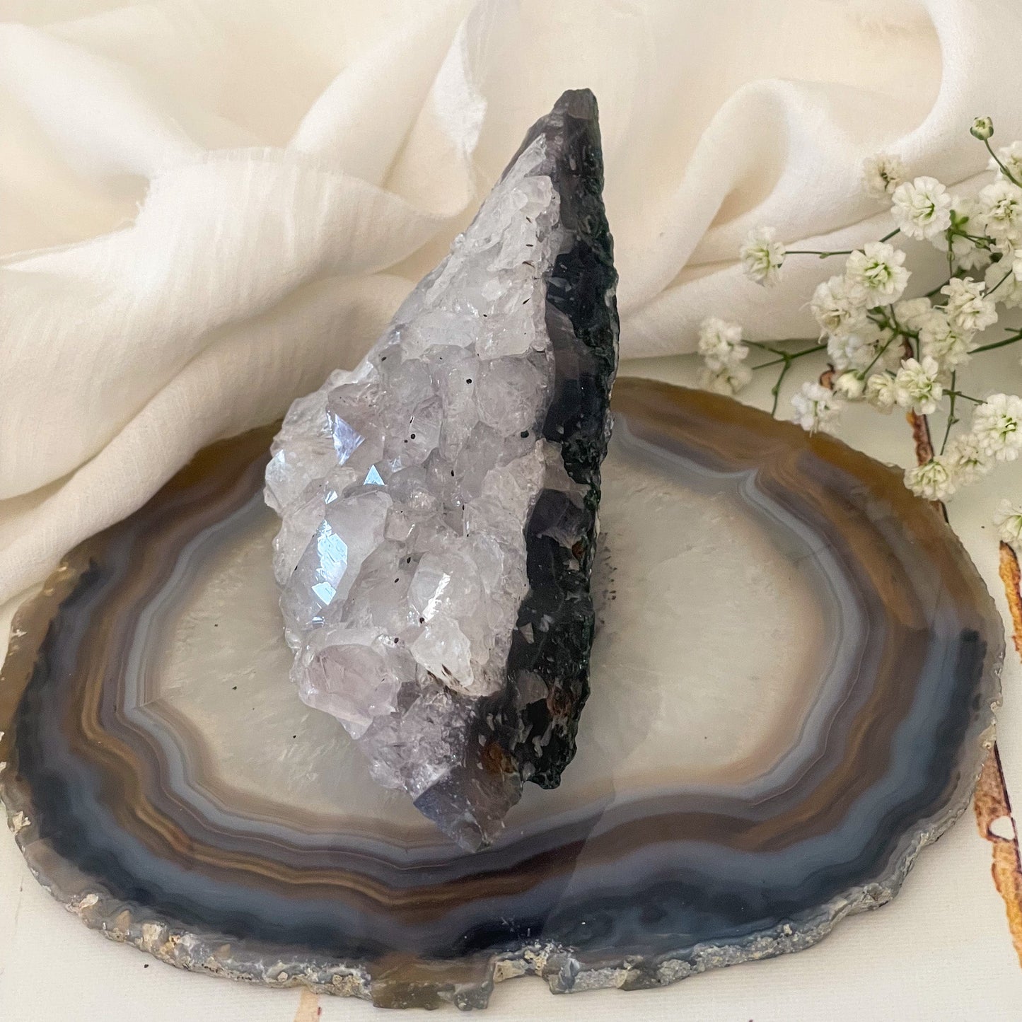 Clear Quartz Cluster #570-Happily Zen