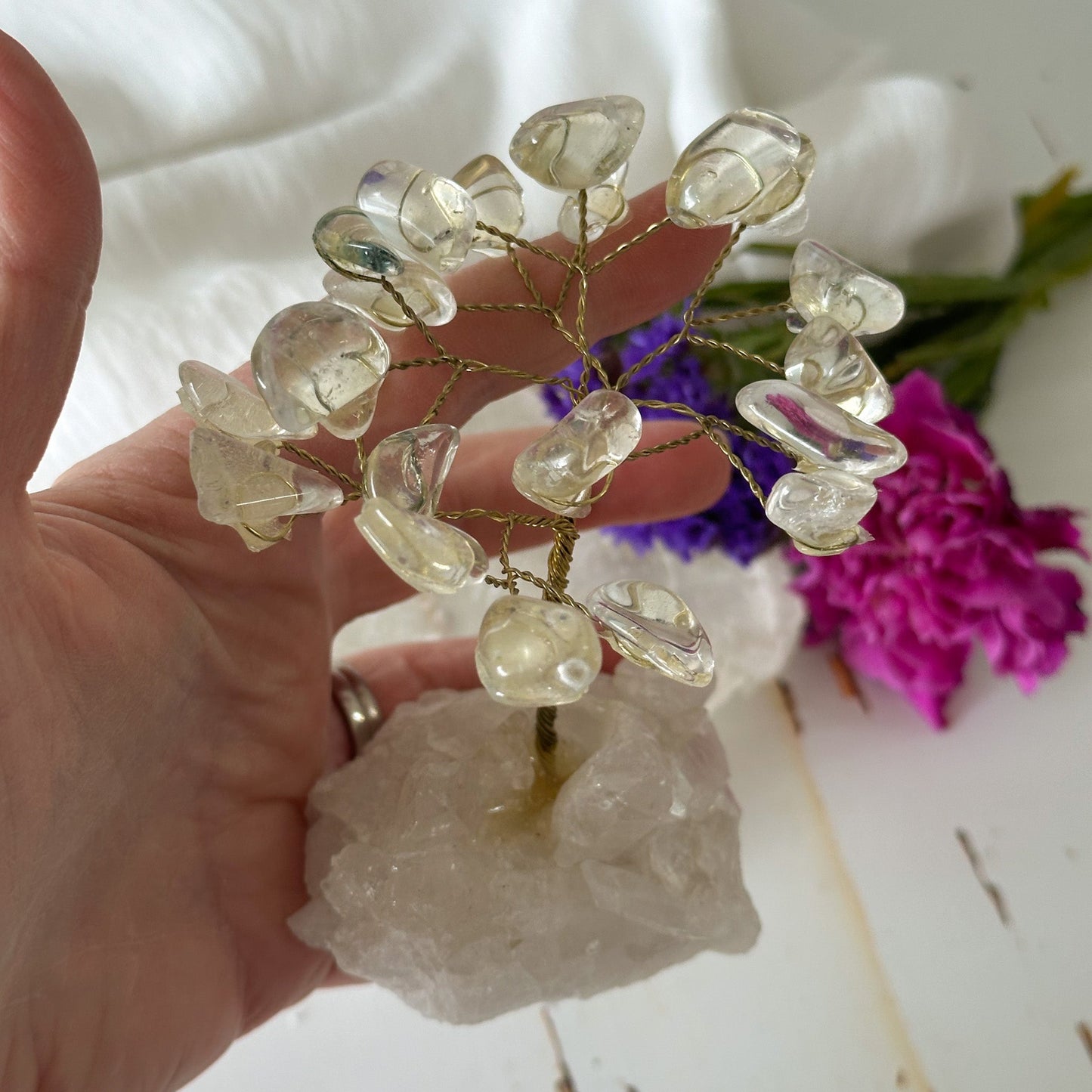Clear Quartz Crystal Tree #749-Happily Zen