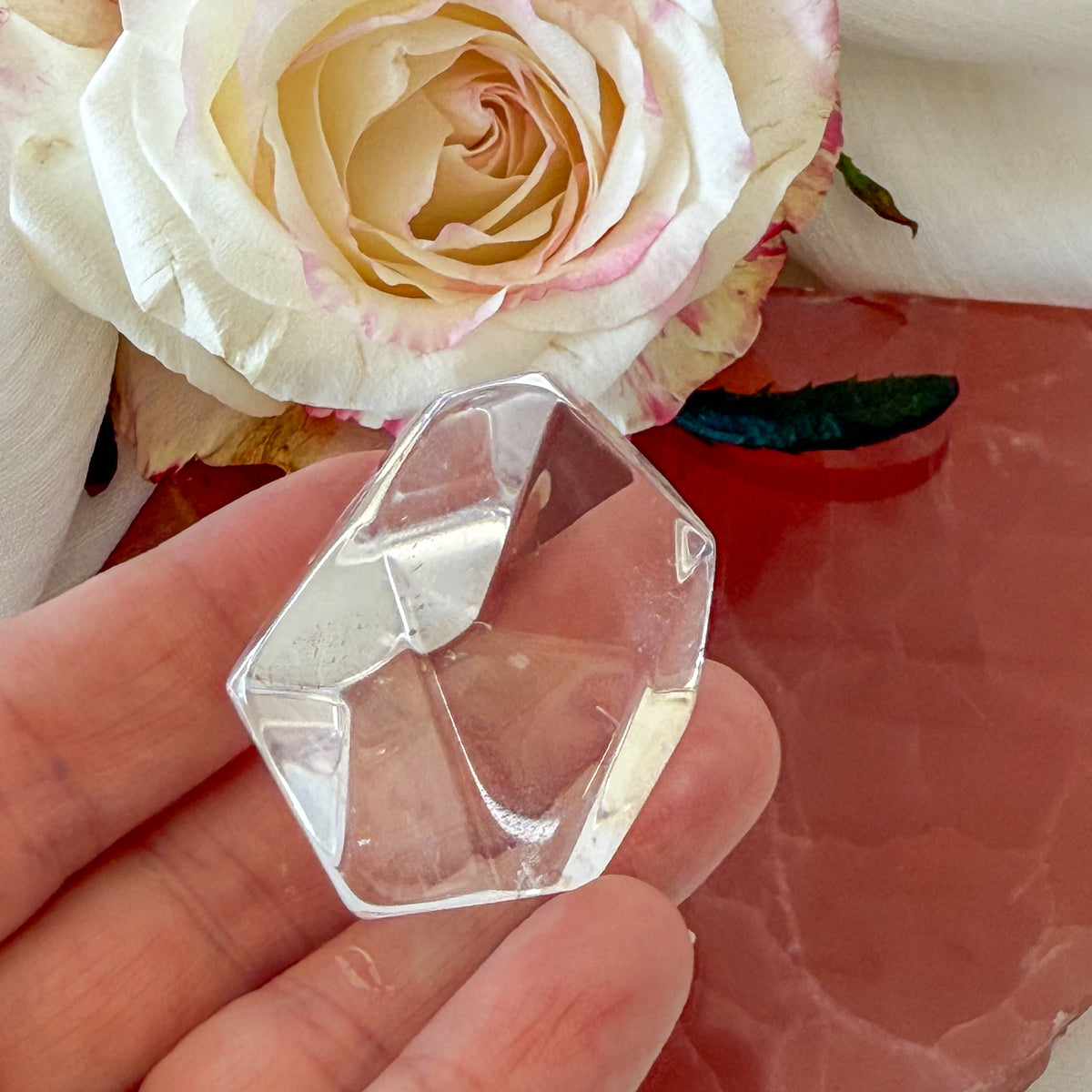 Clear Quartz Freeform #1077-Happily Zen