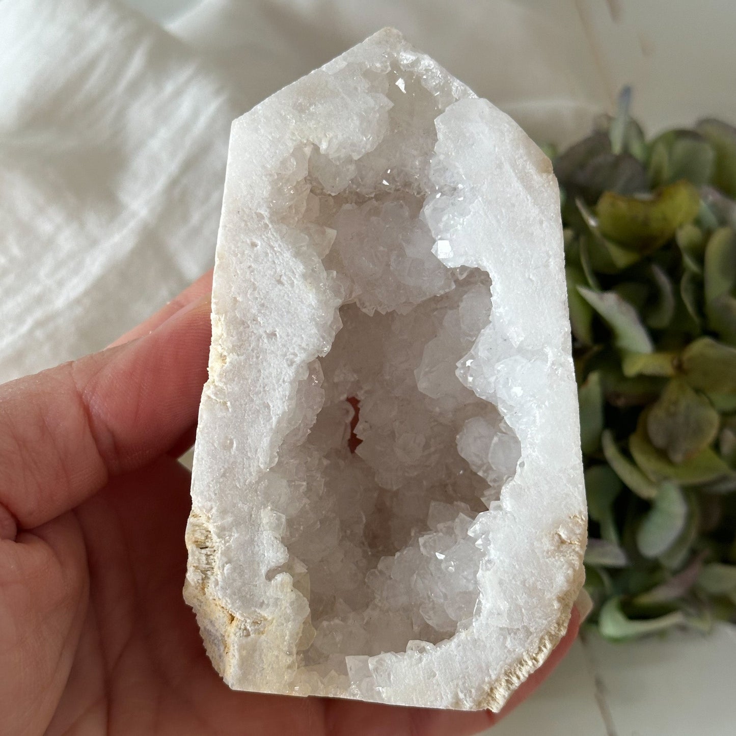 Clear Quartz Geode Tower #893-Happily Zen