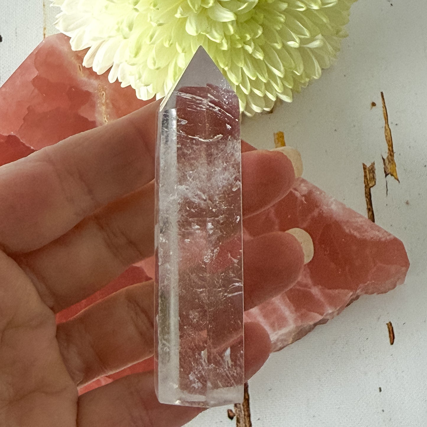 Clear Quartz Tower #1339-Happily Zen