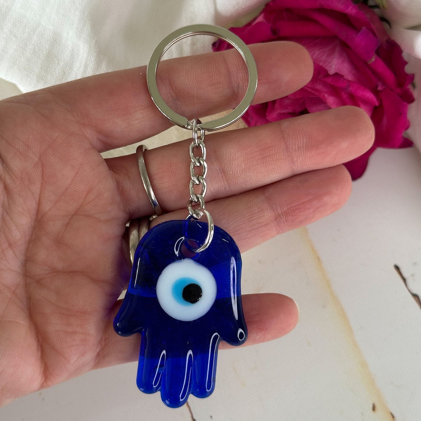 Evil Eye Keychain #770-Happily Zen