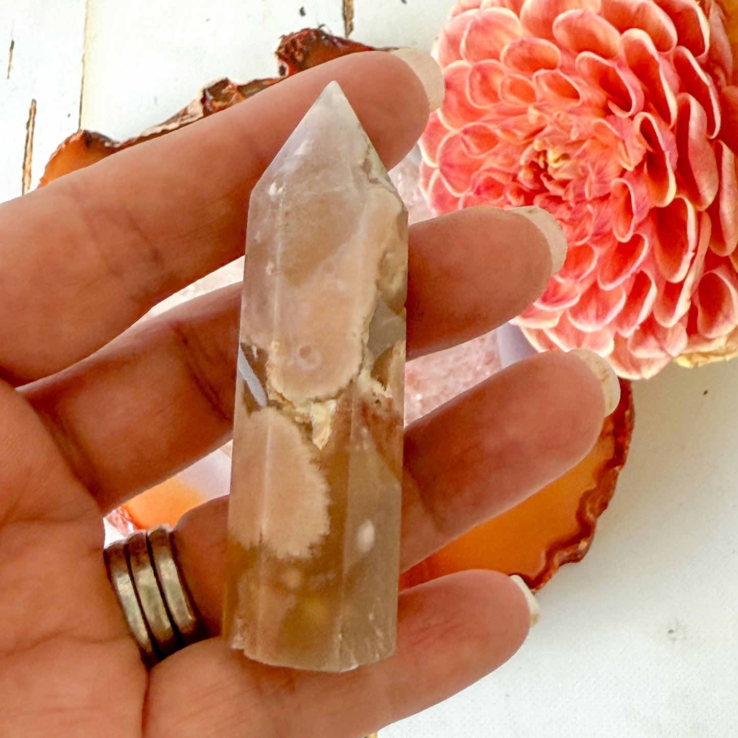 Flower Agate Tower #1109-Happily Zen