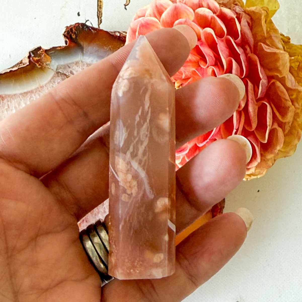 Flower Agate Tower #1112-Happily Zen