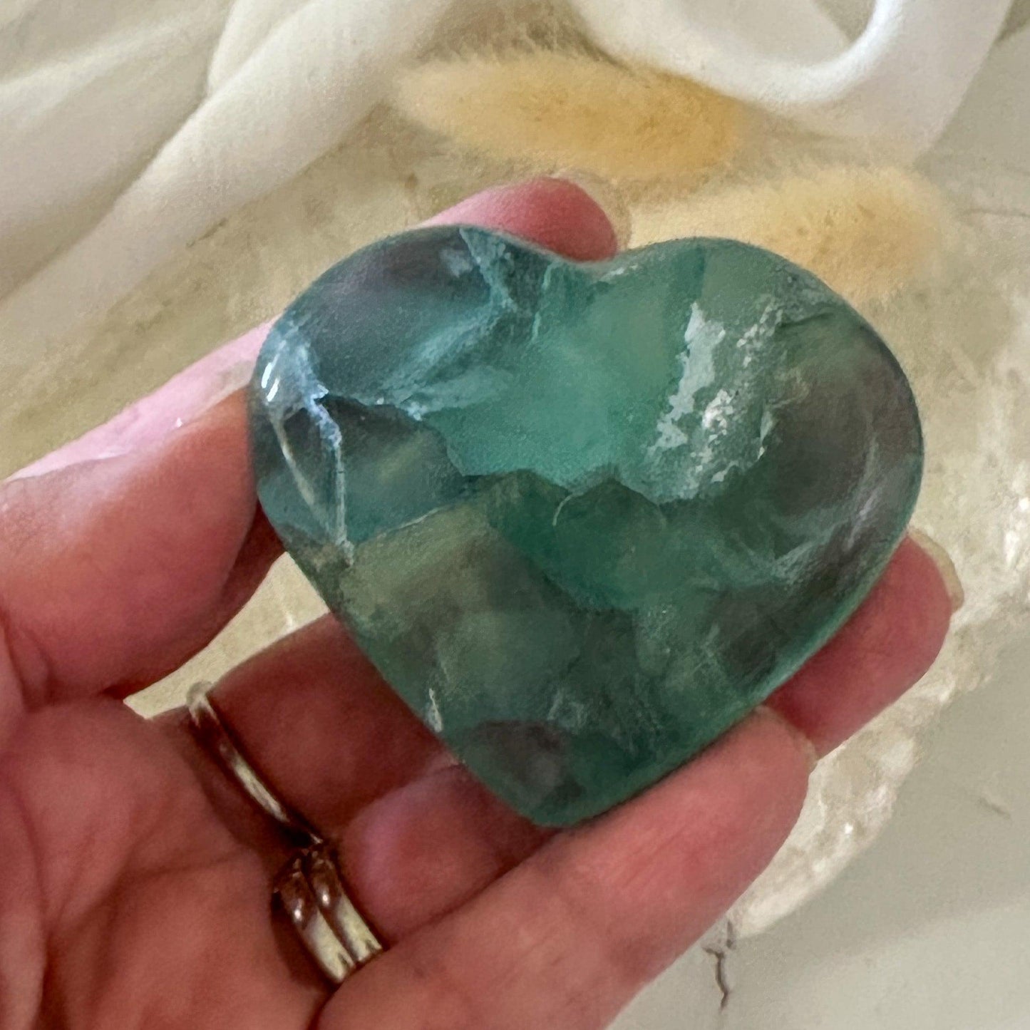 Fluorite Heart #671-Happily Zen