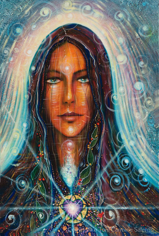 Gaia's Purple Crystal Heart by Toni Carmine Salerno-Happily Zen