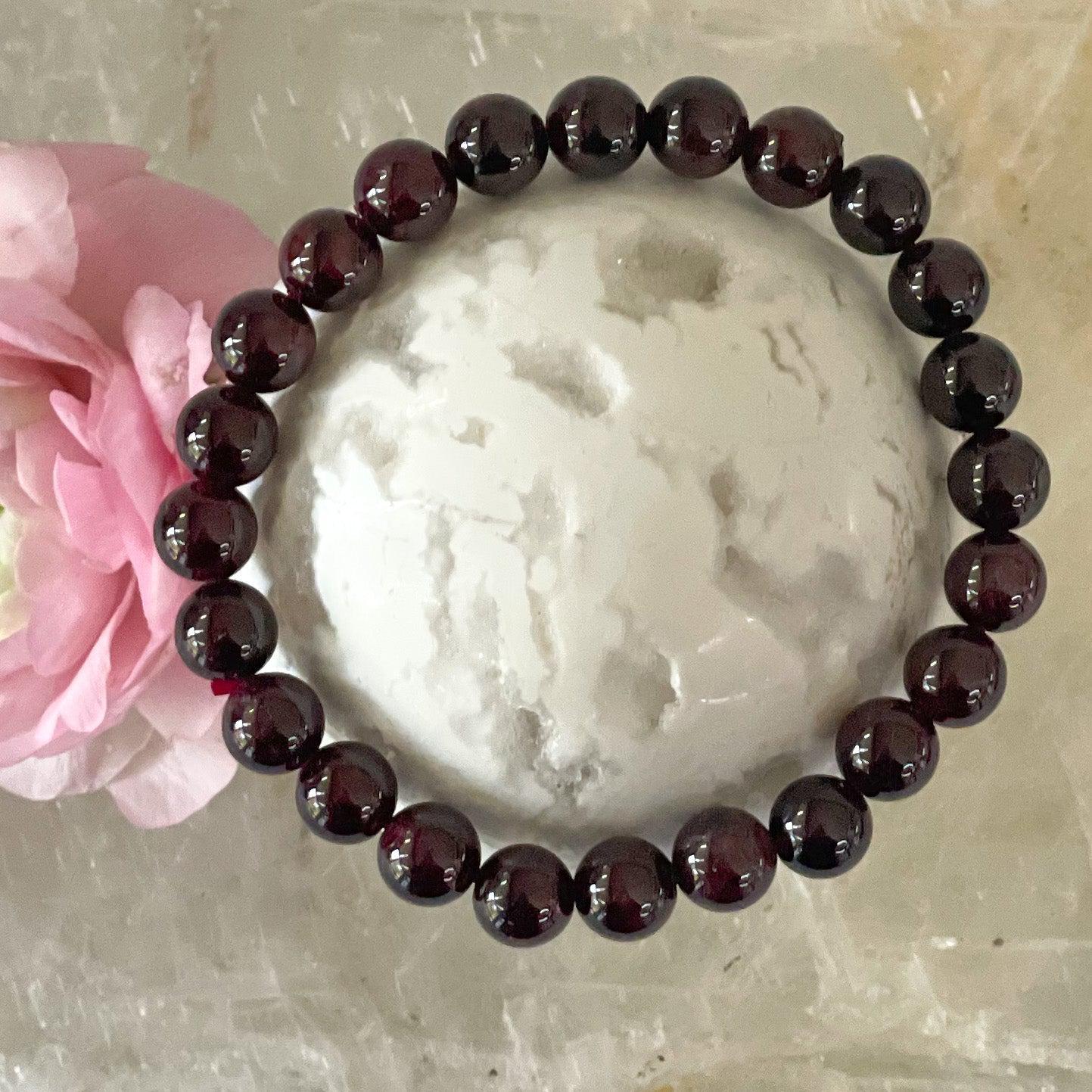 Garnet Bracelet-Happily Zen